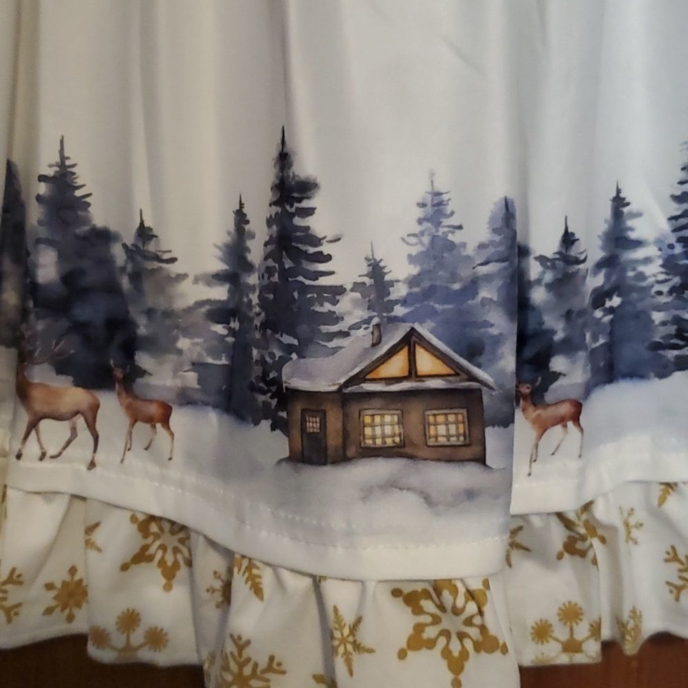 NEW NAVY WINTER DEER DRESS - Picture 2 of 3